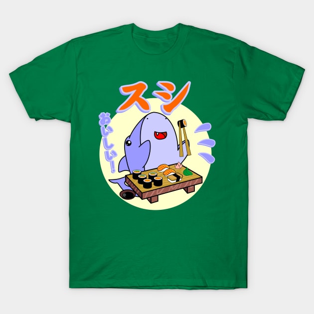 Sushi Shark Kawaii T-Shirt by emma2023